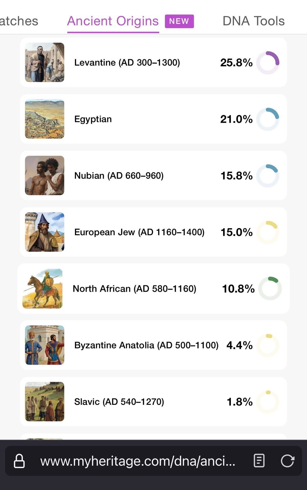 MyHeritage Detailed Results